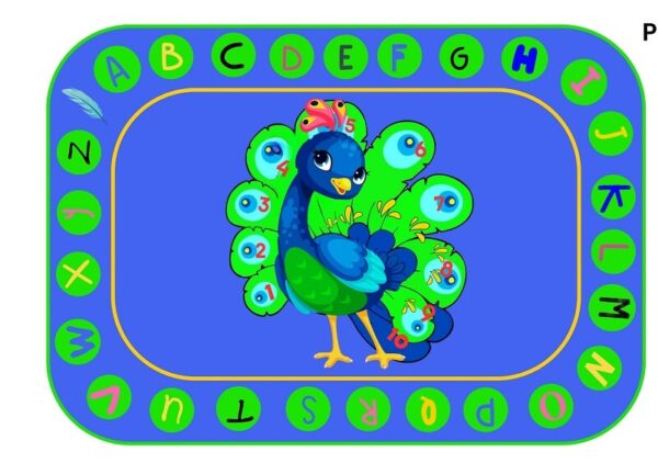 Mrs. Peacock Alphabet Rug